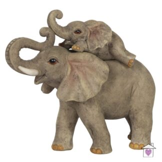 Elephant Adventure Mother and Baby Ornament