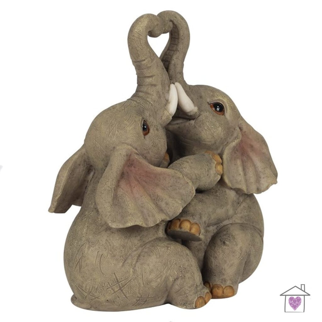 Elephant Embrace Elephant Couple Ornament - Image 4