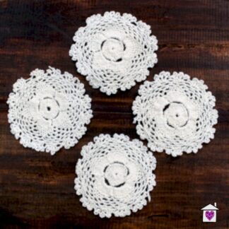 Pack of 4 Small Lace Coasters