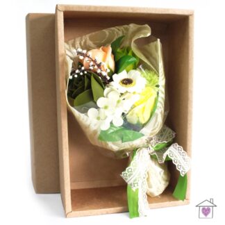 Boxed Hand Soap Flower Bouquet - Greens