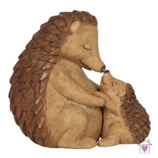 Happy Hoglet Mother and Baby Hedgehog Ornament