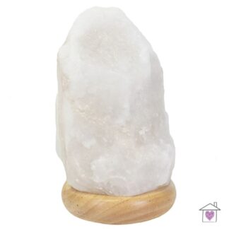 Large White USB Colour Changing Salt Lamp