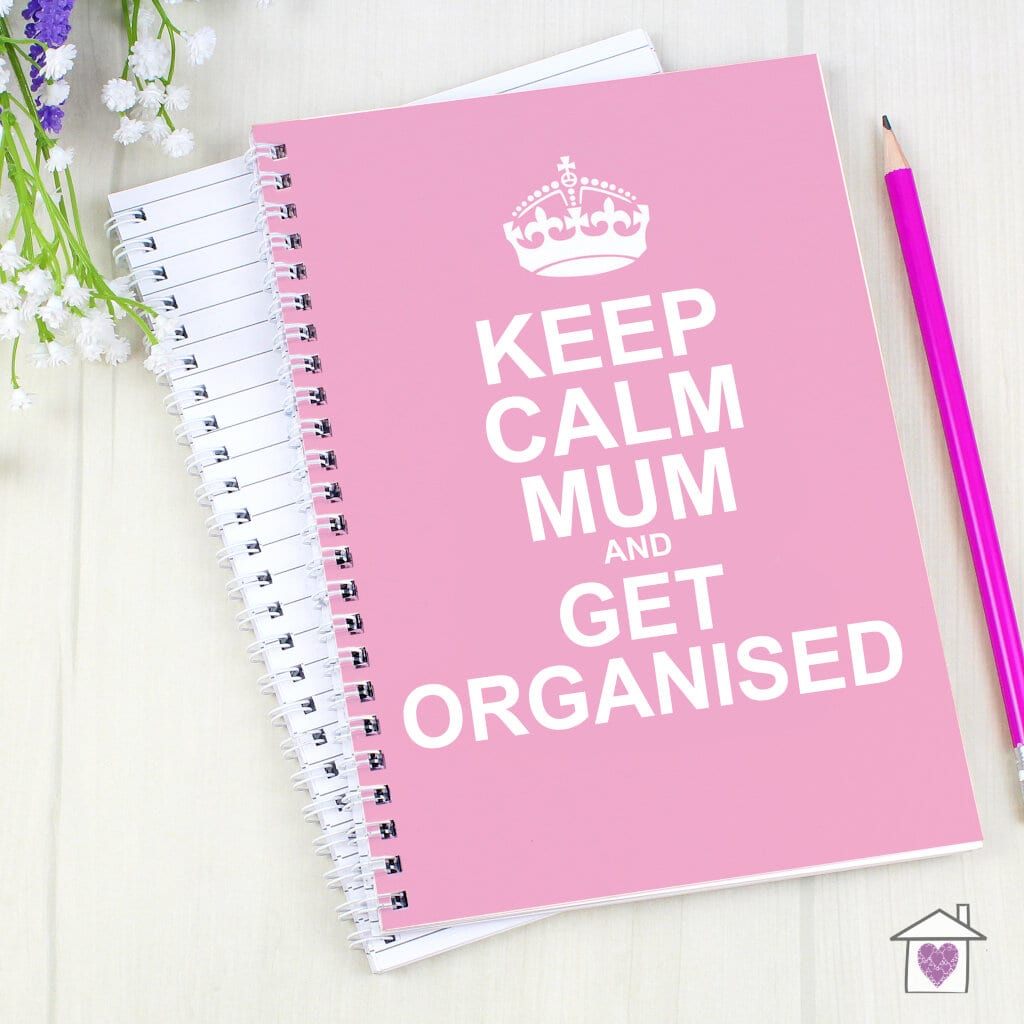 Personalised Keep Calm Pink A5 Notebook - Image 4
