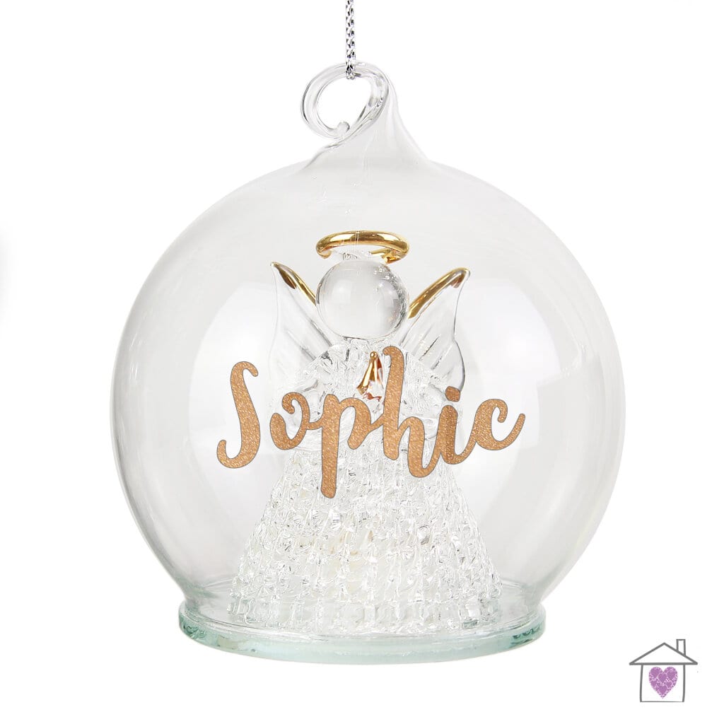 Personalised LED Angel Bauble - Image 4