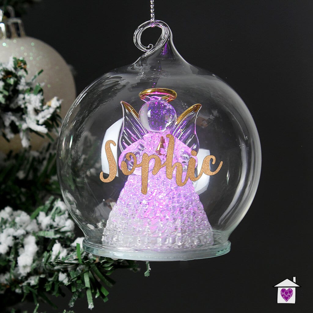 Personalised LED Angel Bauble - Image 3