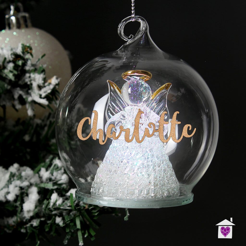 Personalised LED Angel Bauble - Image 2