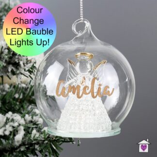 Personalised LED Angel Bauble