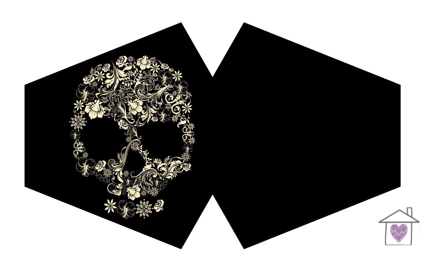 Reusable Fashion Face Mask - Flower Skull (Adult)