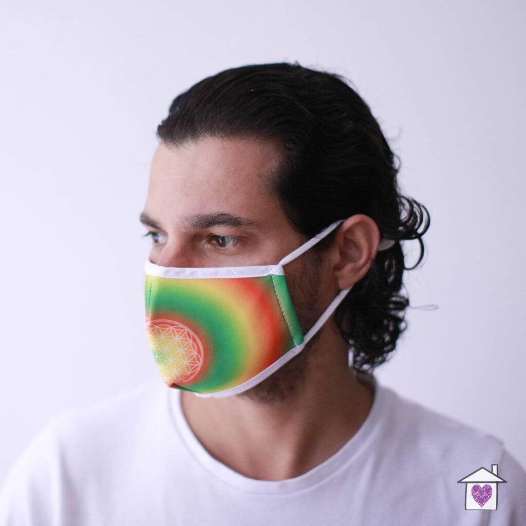 Reusable Fashion Face Mask - Flower of Life (Adult) - Image 2
