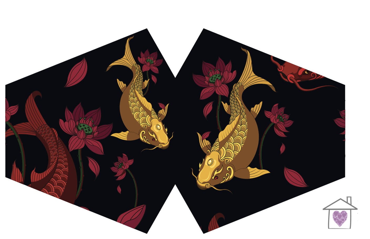 Reusable Fashion Face Mask - Golden Fish (Adult)