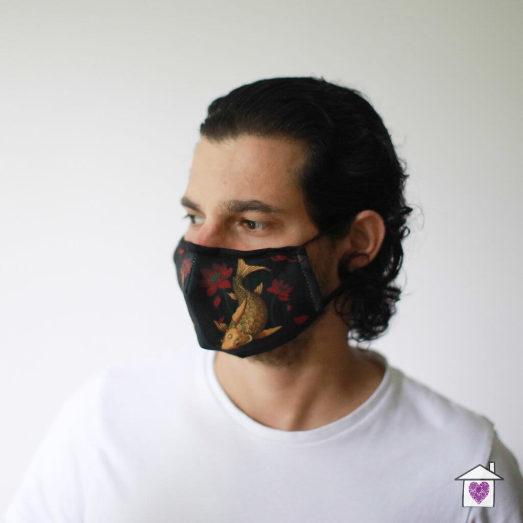 Reusable Fashion Face Mask - Golden Fish (Adult) - Image 3