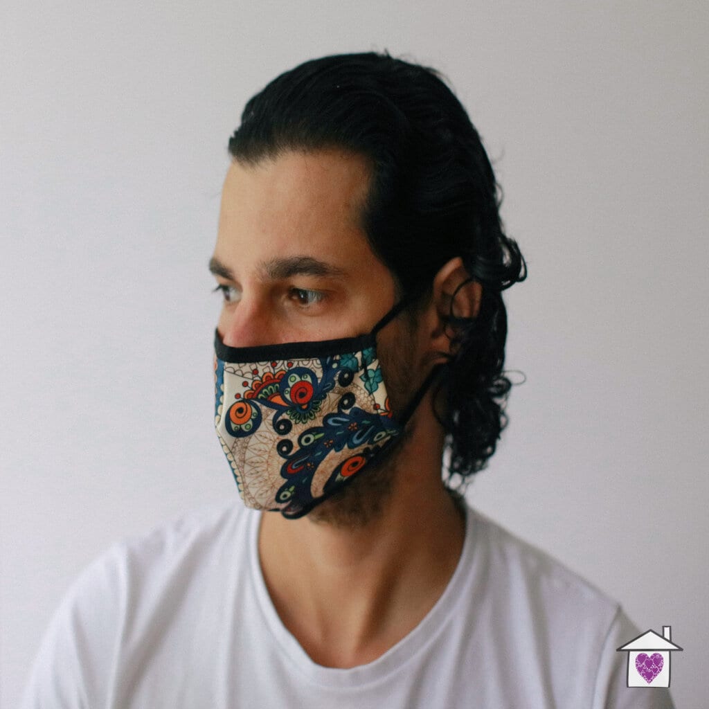 Reusable Fashion Face Mask - Golden Leaves (Adult) - Image 2