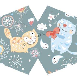 Reusable Fashion Face Mask - Happy Cats (Children)