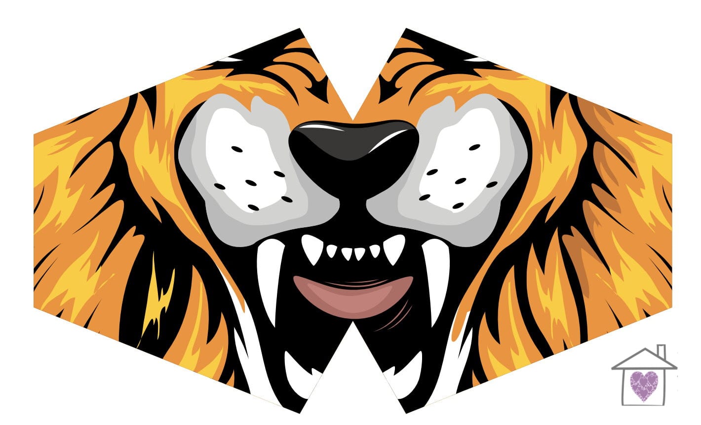 Reusable Fashion Face Mask - Lion (Adult)