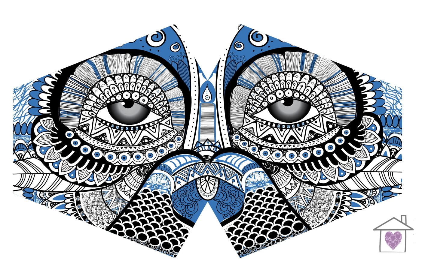 Reusable Fashion Face Mask - Mystical Owl (Adult)