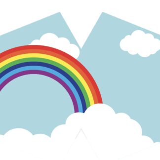Reusable Fashion Face Mask - Rainbow (Adult)