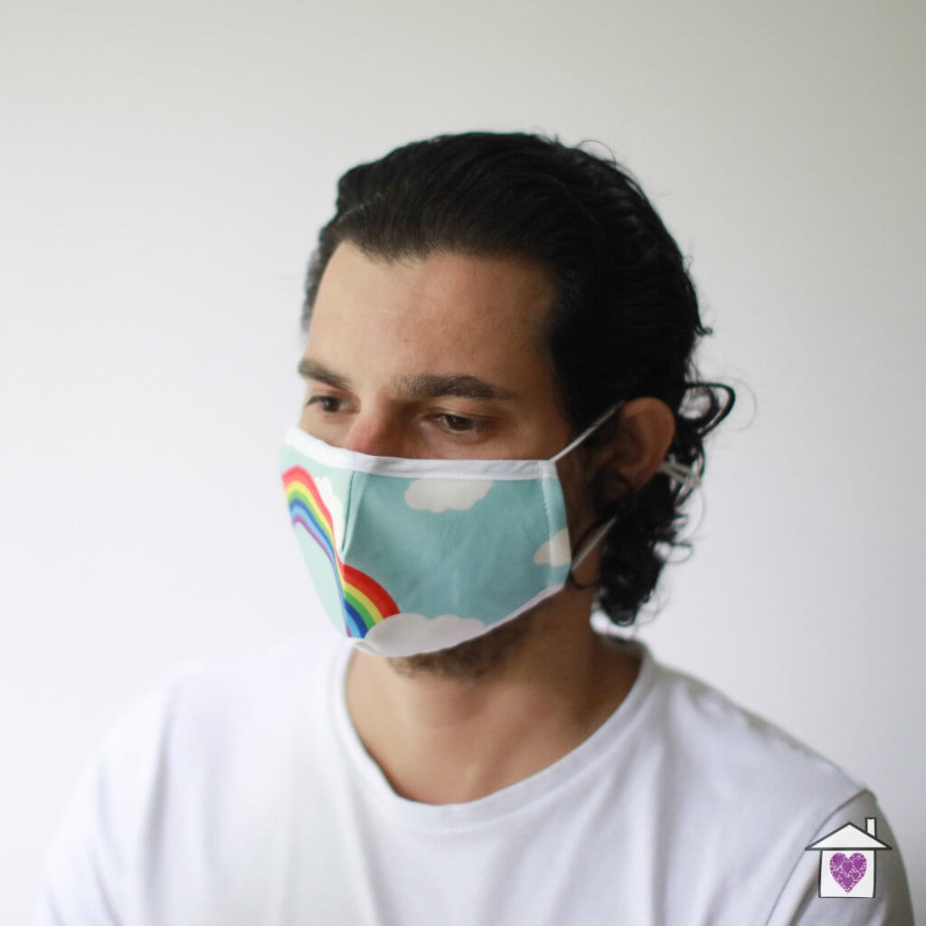 Reusable Fashion Face Mask - Rainbow (Adult) - Image 2
