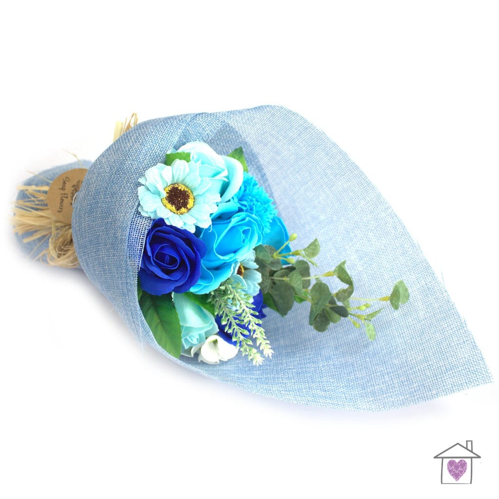 Standing Soap Flower Bouquet- Blue - Image 2