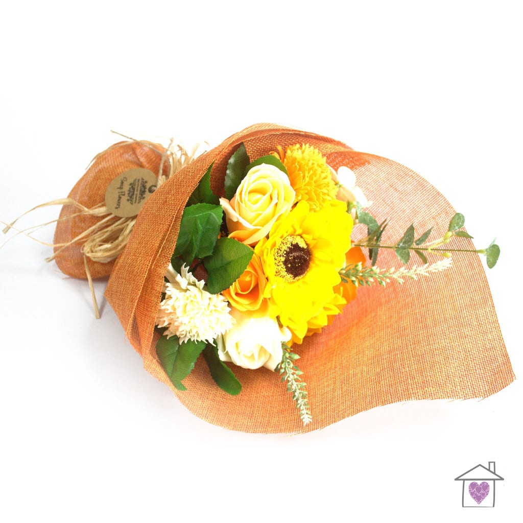 Standing Soap Flower Bouquet- Orange - Image 3