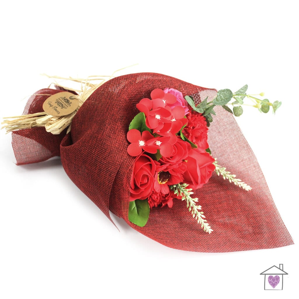 Standing Soap Flower Bouquet- Red - Image 3