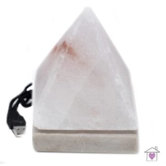 USB Pyramid White Salt Lamp- 9cm (multi)