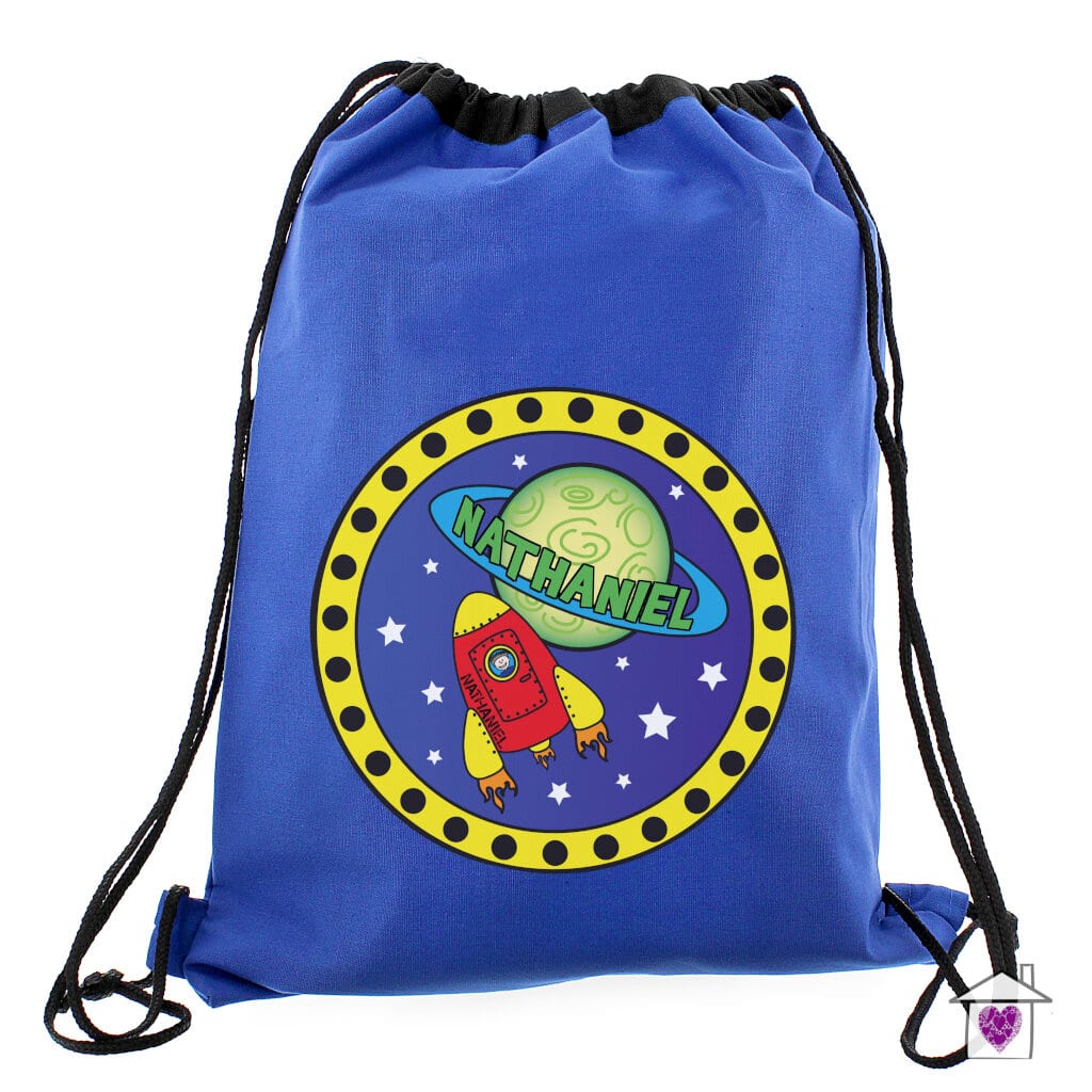 Personalised Blue Swim & Kit Bag 7 Designs - Image 2