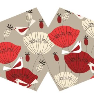 Reusable Fashion Face Mask - Oriental Poppies (Adult)