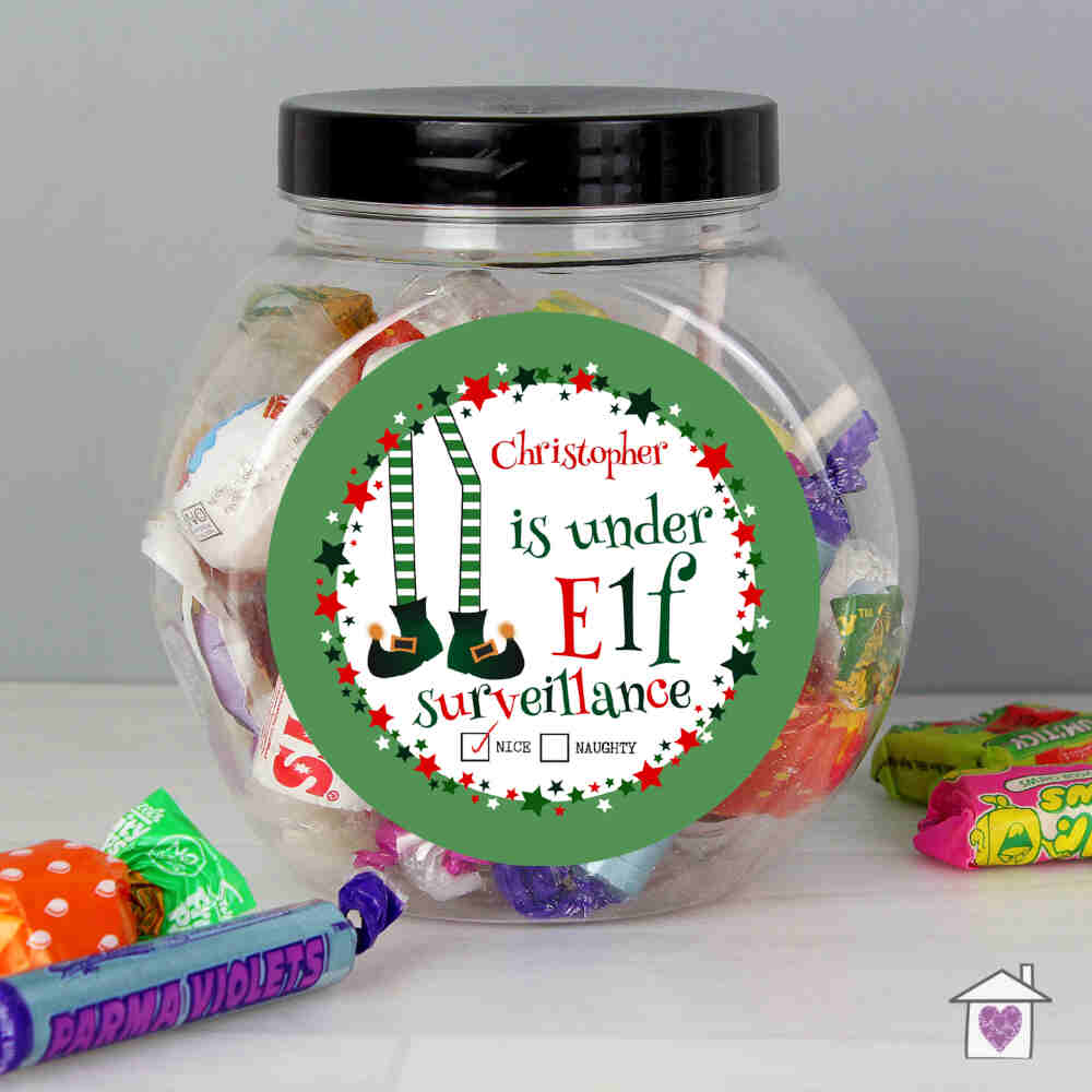 Personalised Elf Surveillance Sweet Jar - Image 5
