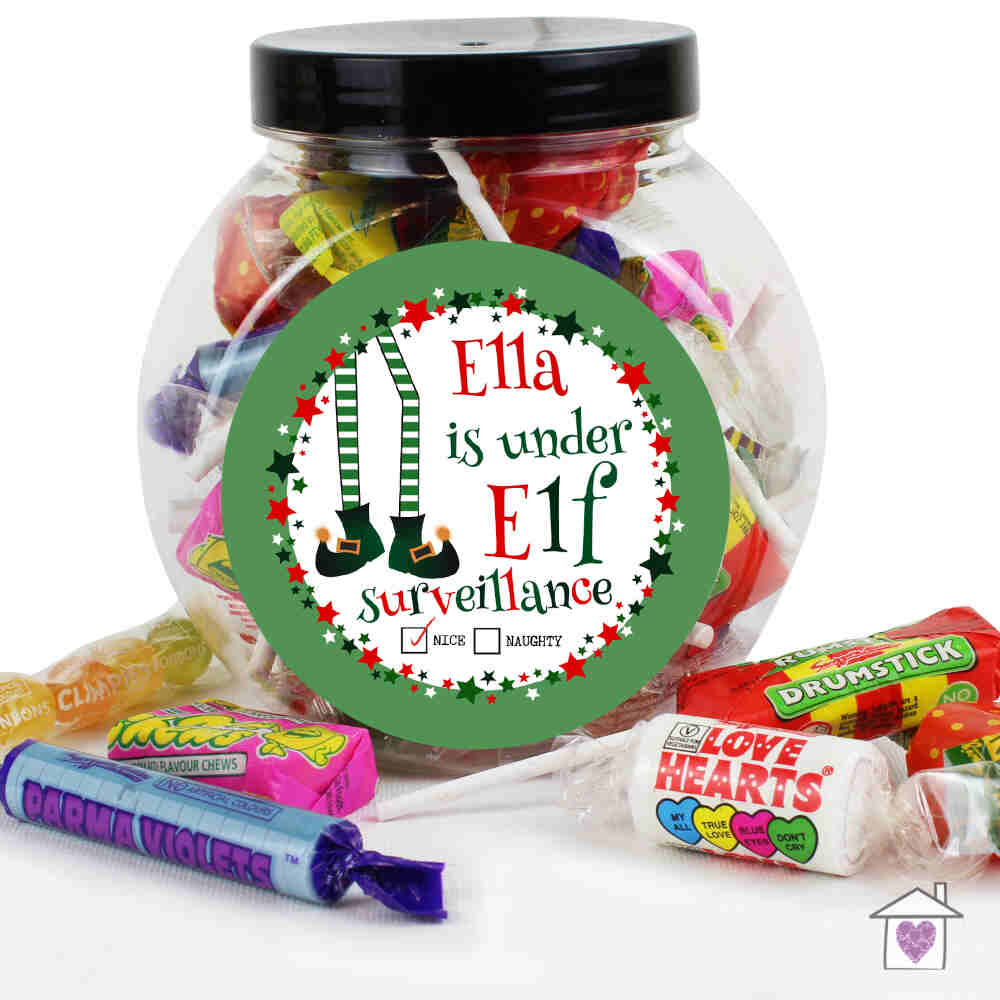 Personalised Elf Surveillance Sweet Jar - Image 6