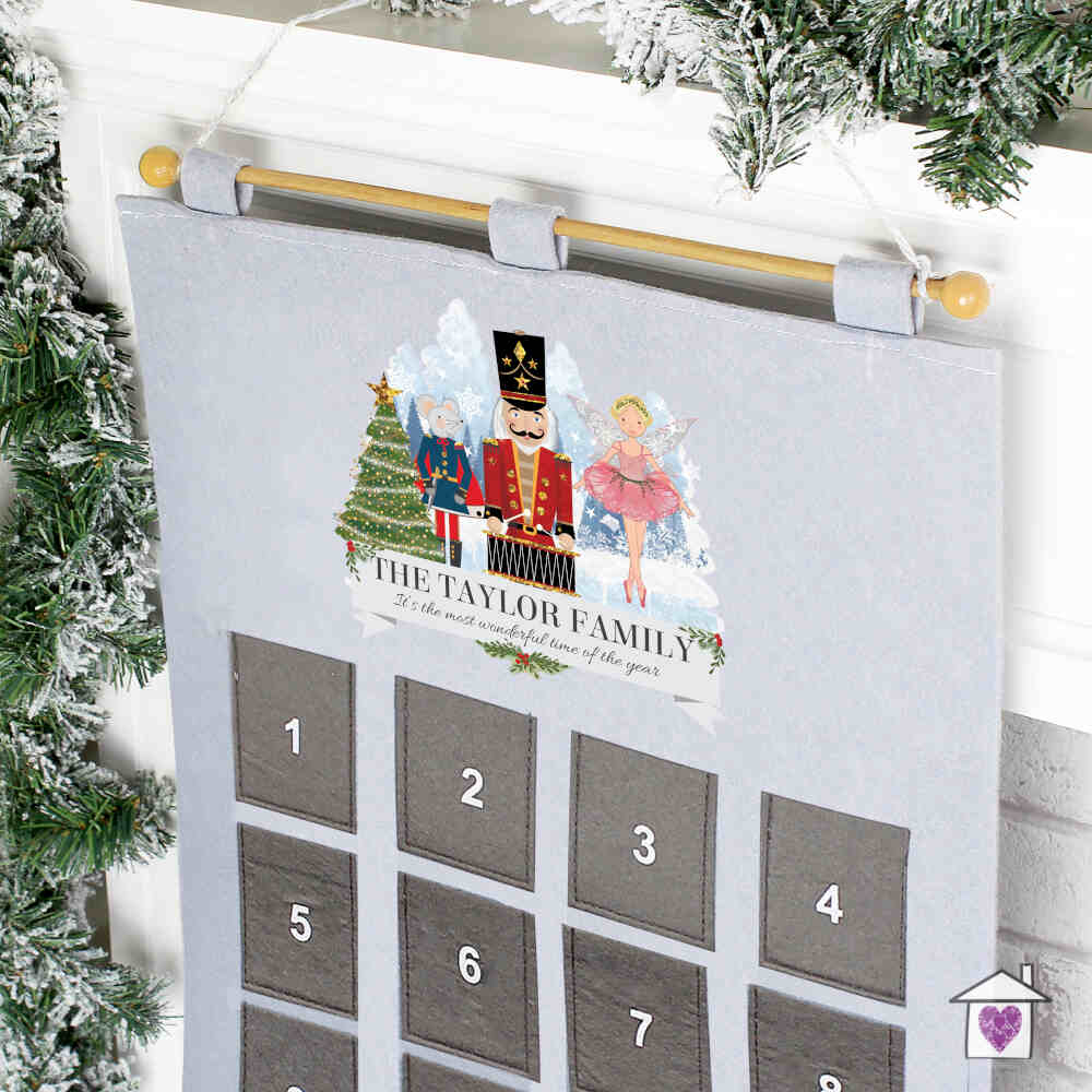 Personalised Nutcracker Advent Calendar In Silver Grey - Image 3