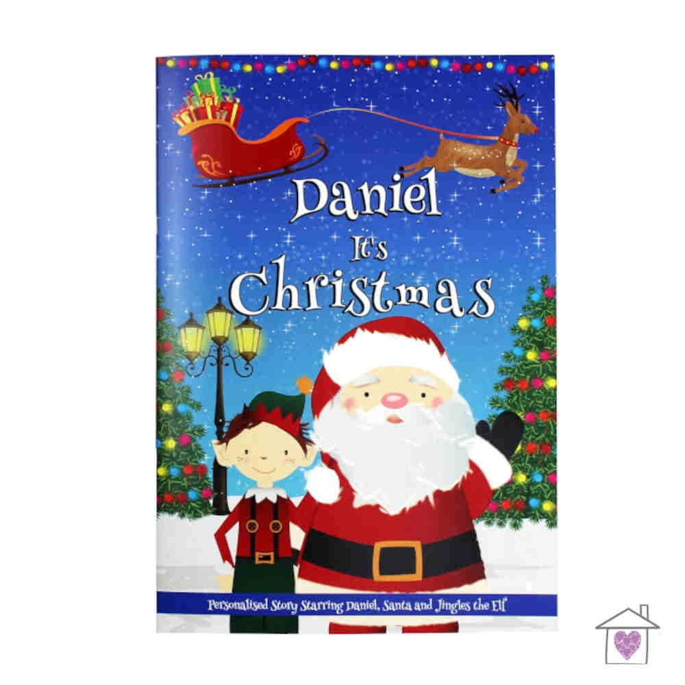 Personalised Boys "It's Christmas" Story Book, Featuring Santa and his Elf Jingles - Image 2