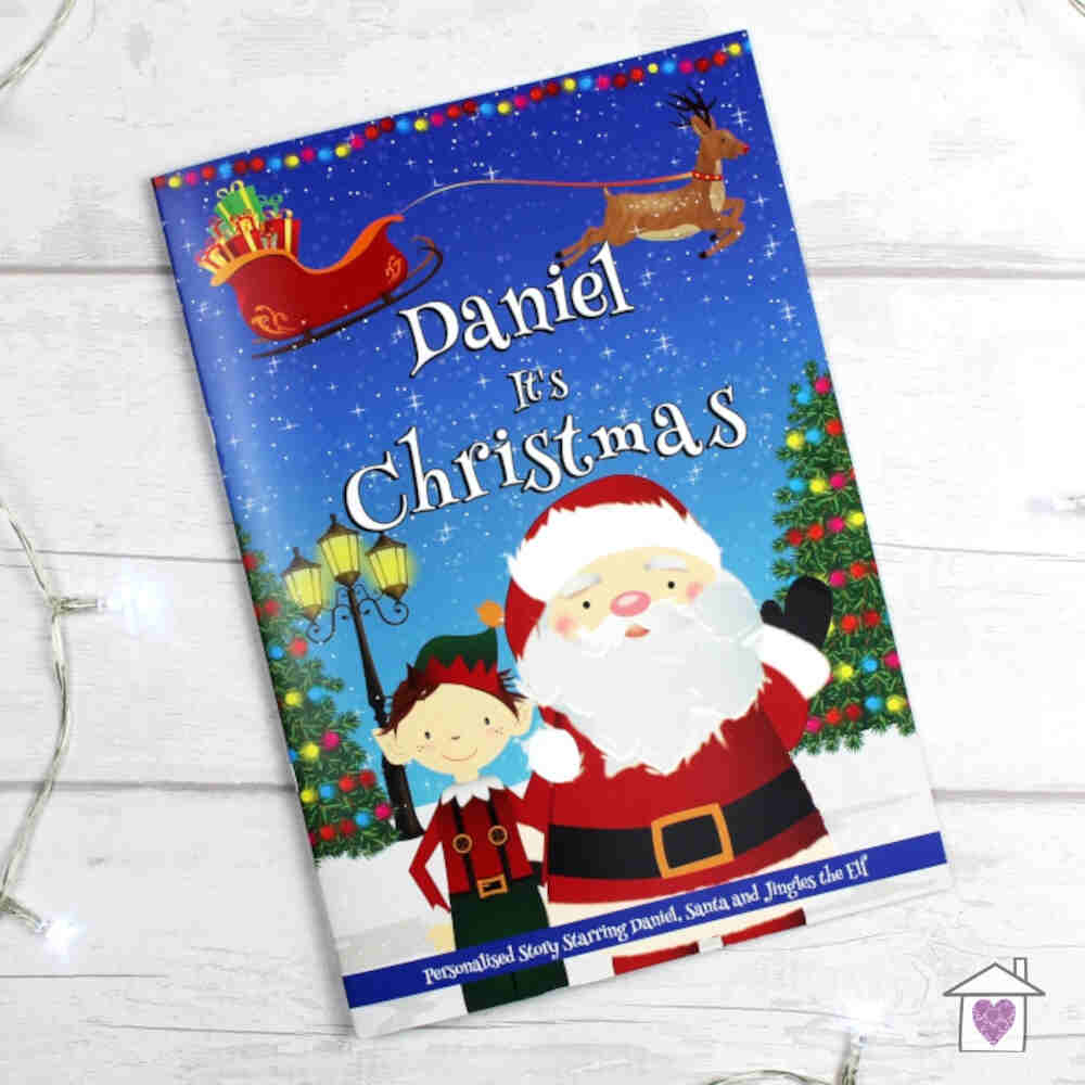 Personalised Boys "It's Christmas" Story Book, Featuring Santa and his Elf Jingles - Image 3