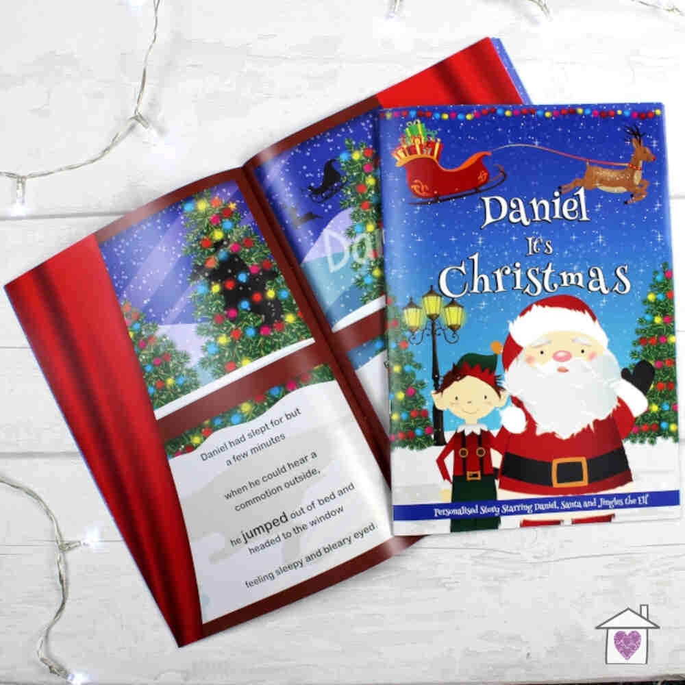 Personalised Boys "It's Christmas" Story Book, Featuring Santa and his Elf Jingles - Image 4