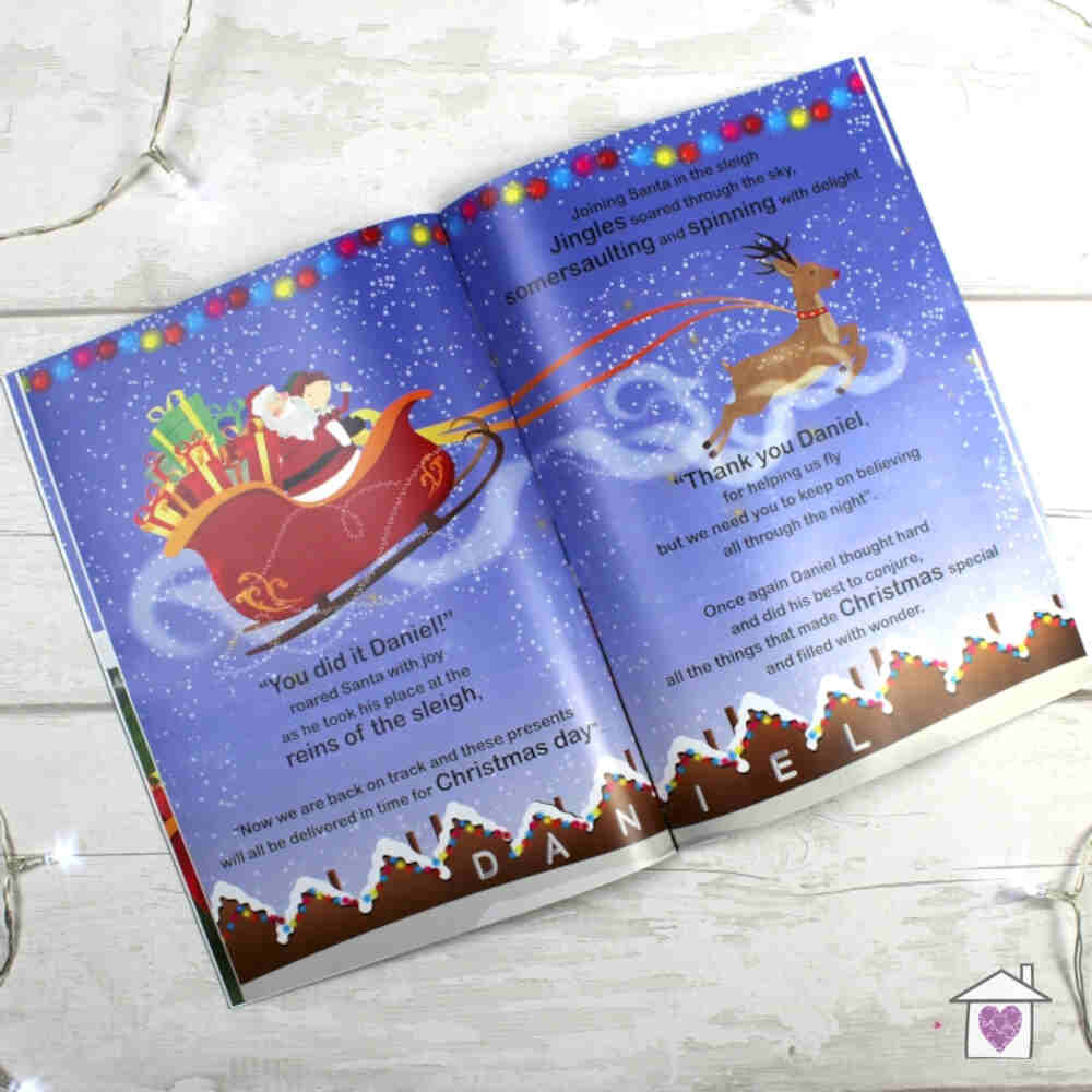 Personalised Boys "It's Christmas" Story Book, Featuring Santa and his Elf Jingles - Image 5