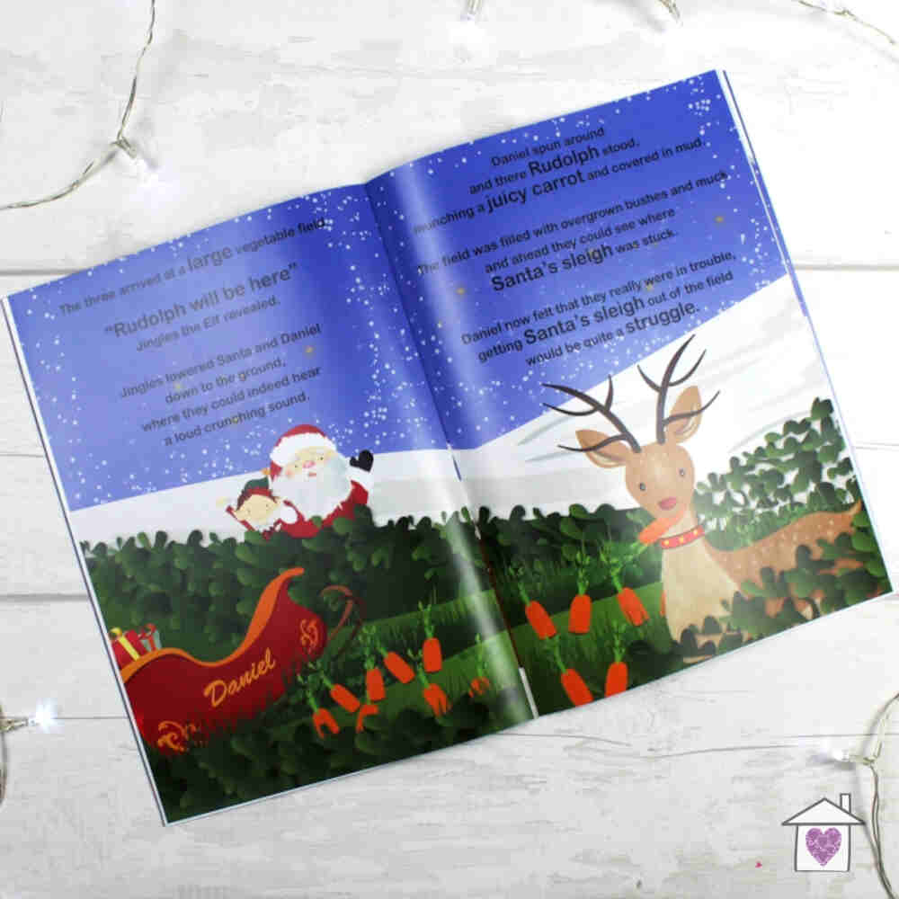 Personalised Boys "It's Christmas" Story Book, Featuring Santa and his Elf Jingles - Image 6