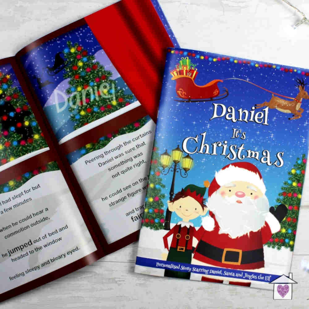 Personalised Boys "It's Christmas" Story Book, Featuring Santa and his Elf Jingles - Image 7