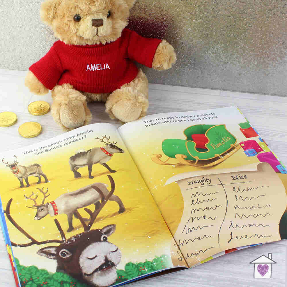 Personalised Magical Christmas Adventure Story Book and Personalised Teddy Bear - Image 8