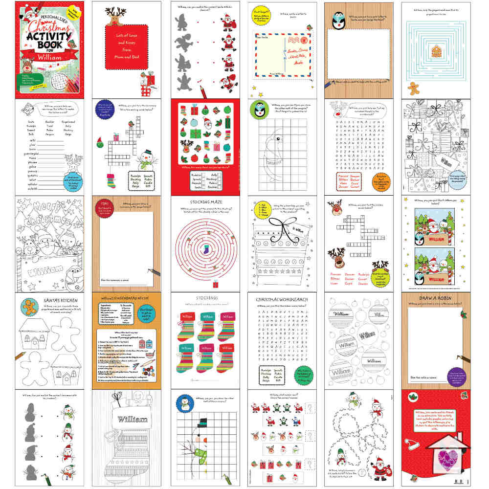 Personalised Christmas Activity Book with Stickers - Image 11
