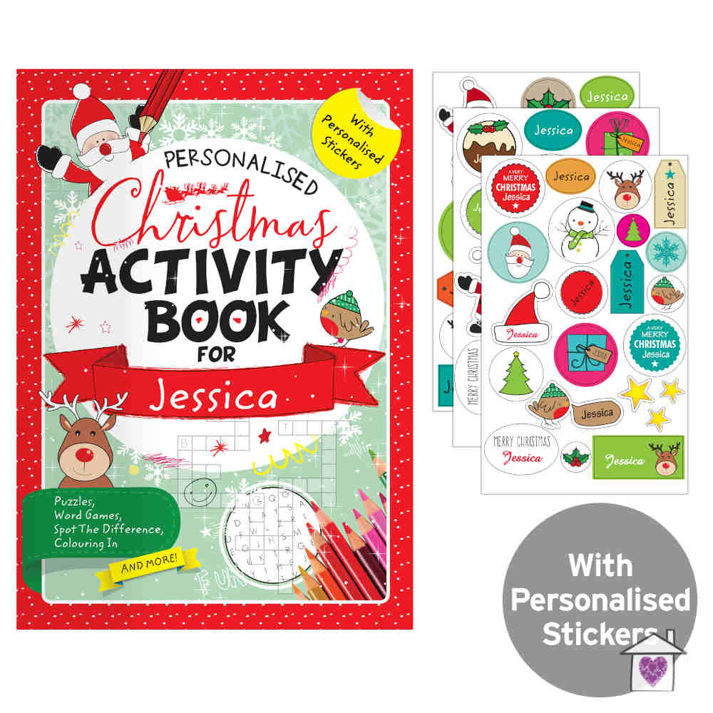 Personalised Christmas Activity Book with Stickers - Image 4