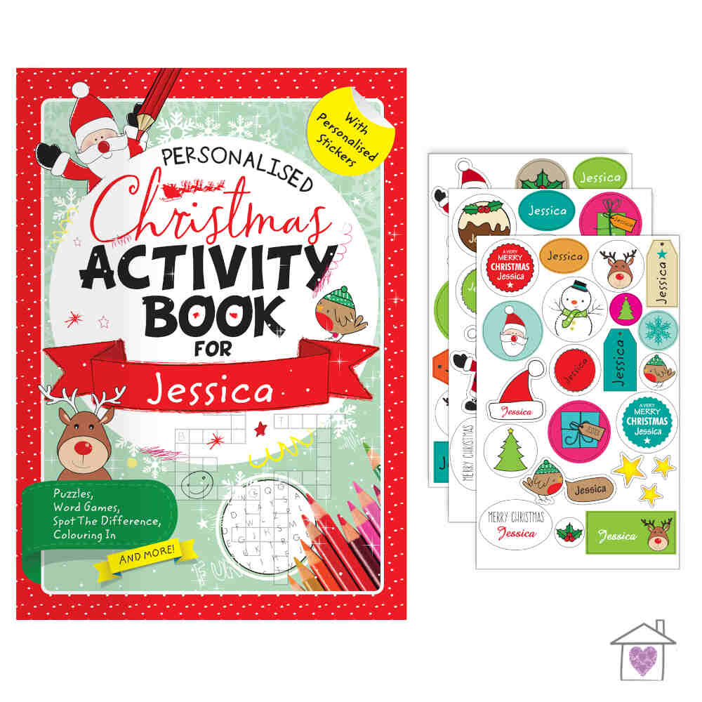 Personalised Christmas Activity Book with Stickers - Image 2