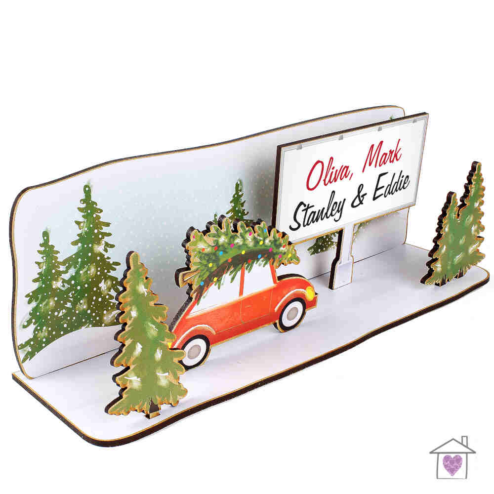 Personalised Make Your Own Driving Home For Christmas Wooden Scene Kit - Image 2