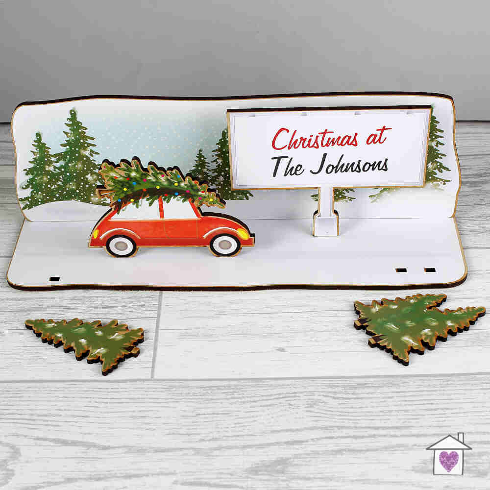 Personalised Make Your Own Driving Home For Christmas Wooden Scene Kit - Image 5