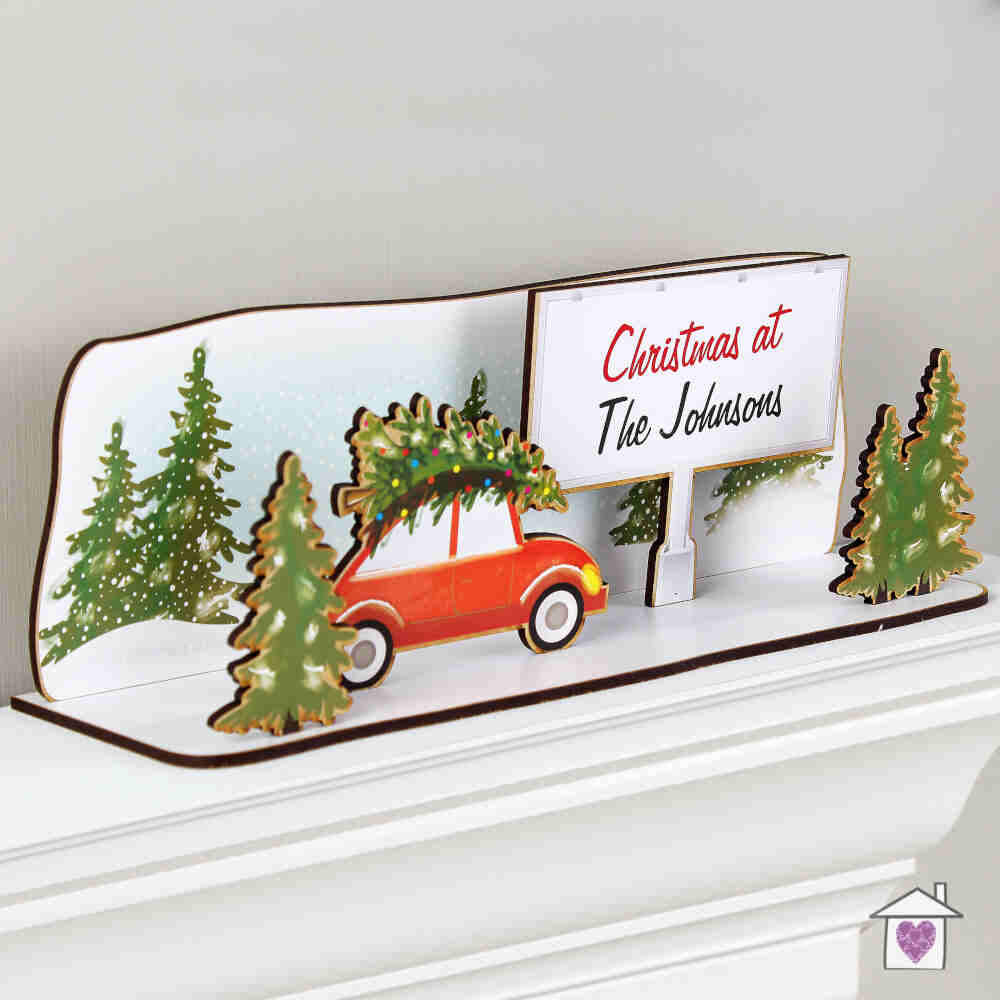 Personalised Make Your Own Driving Home For Christmas Wooden Scene Kit - Image 7