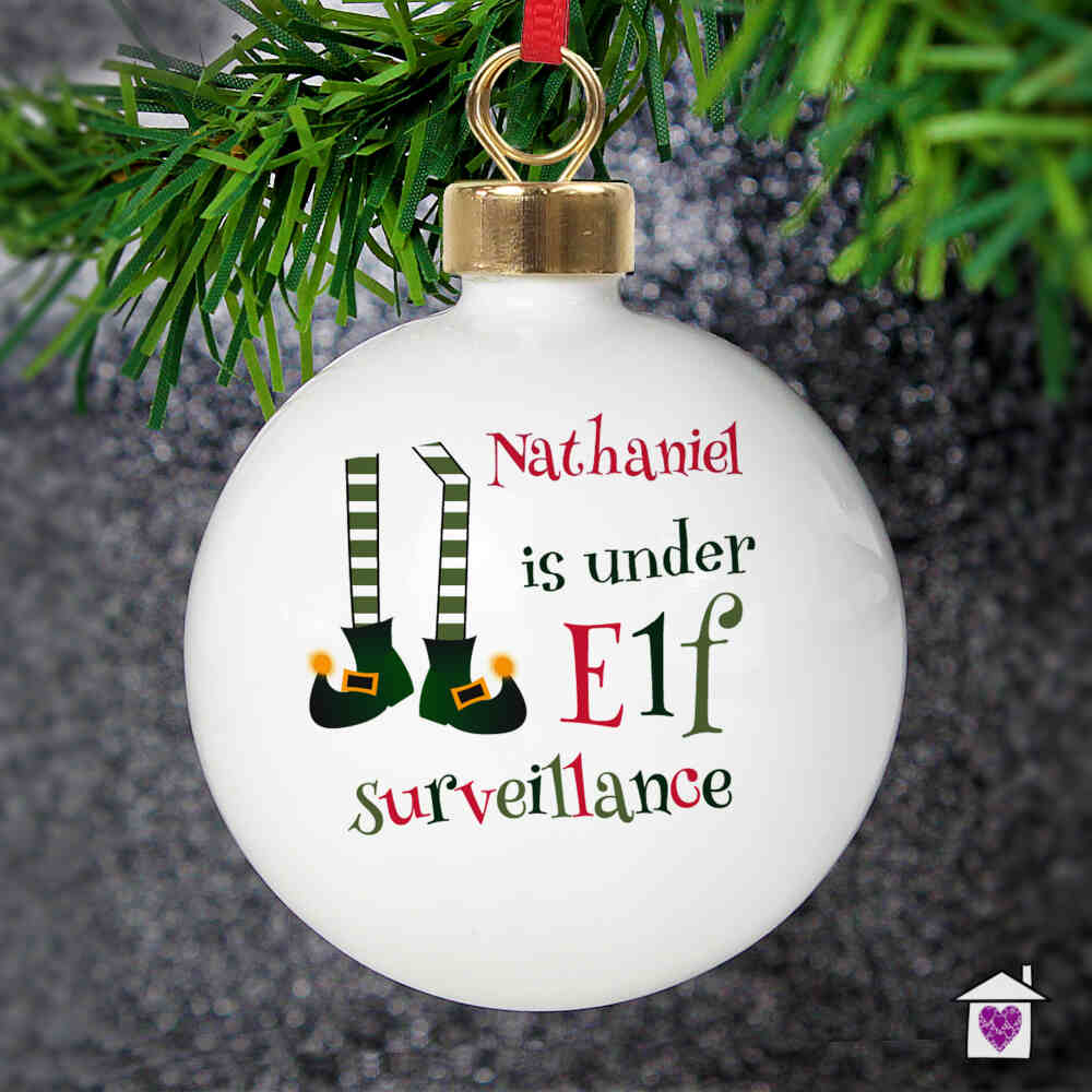 Personalised Elf Surveillance Bauble - Image 4