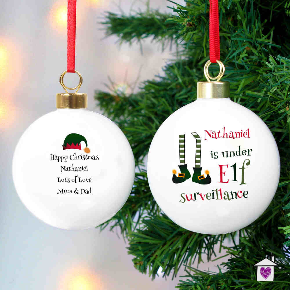 Personalised Elf Surveillance Bauble - Image 5