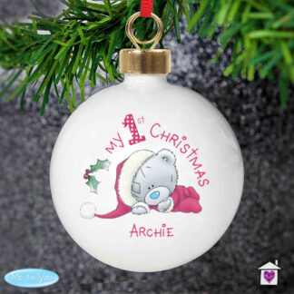 Personalised Me To You My 1st Christmas Bauble