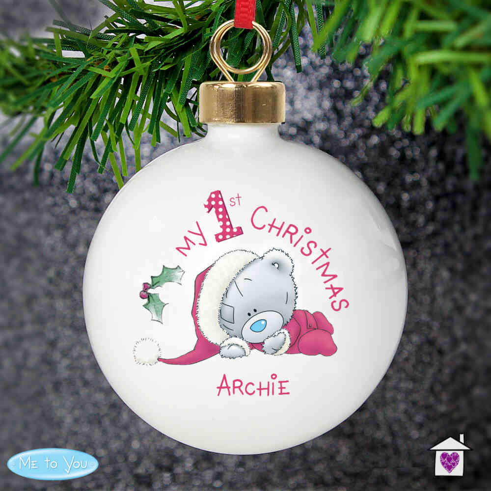 Personalised Me To You My 1st Christmas Bauble