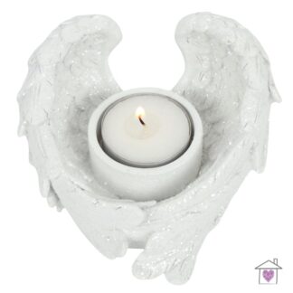 Glitter Angel Wing Candle Holder