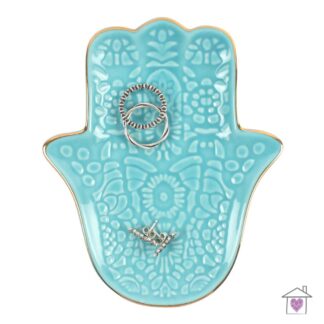 Turquoise Hamsa Hand Jewellery Dish