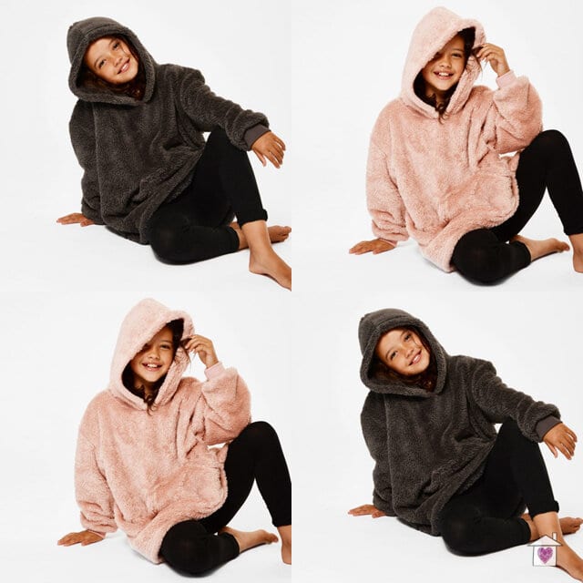 Kids Fleece Hooded Blanket